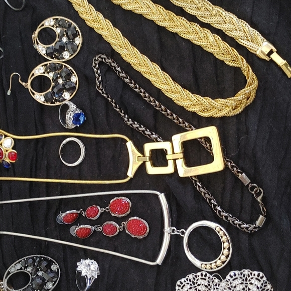 Bracelet Ring Necklace Earring Lot Cuff Bangle Costume Brooch - Picture 2 of 8